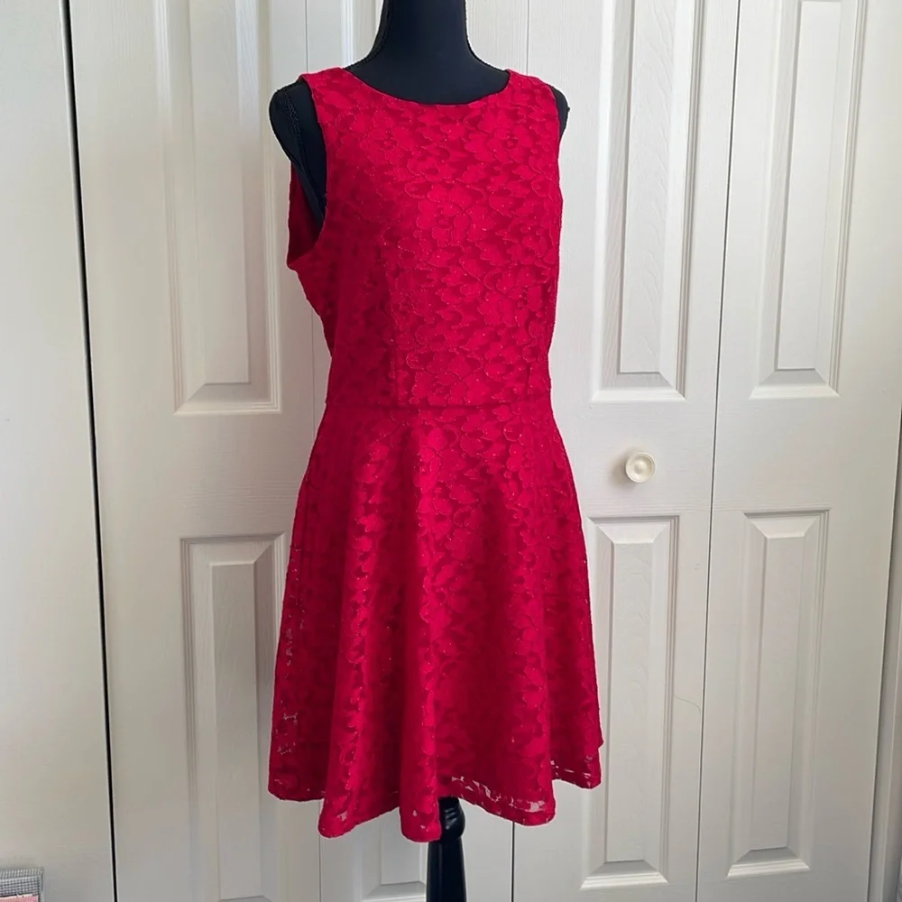 Speechless, red lace dress size 13 - Picture 1 of 7